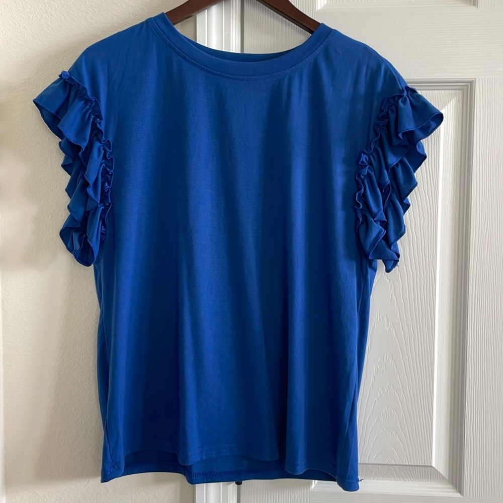 Shein ruffle sleeve T-shirt